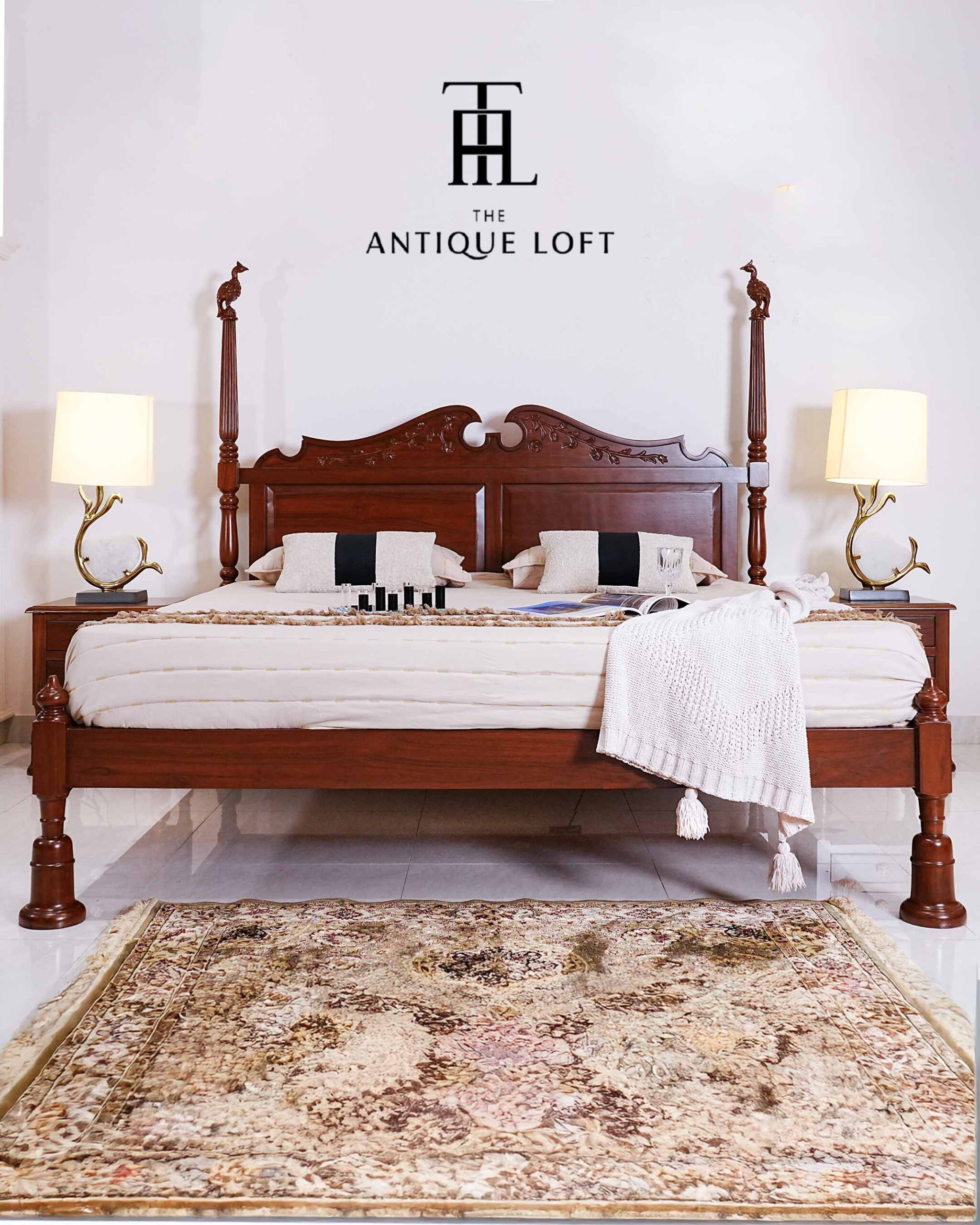 Madhubani semi poster bed