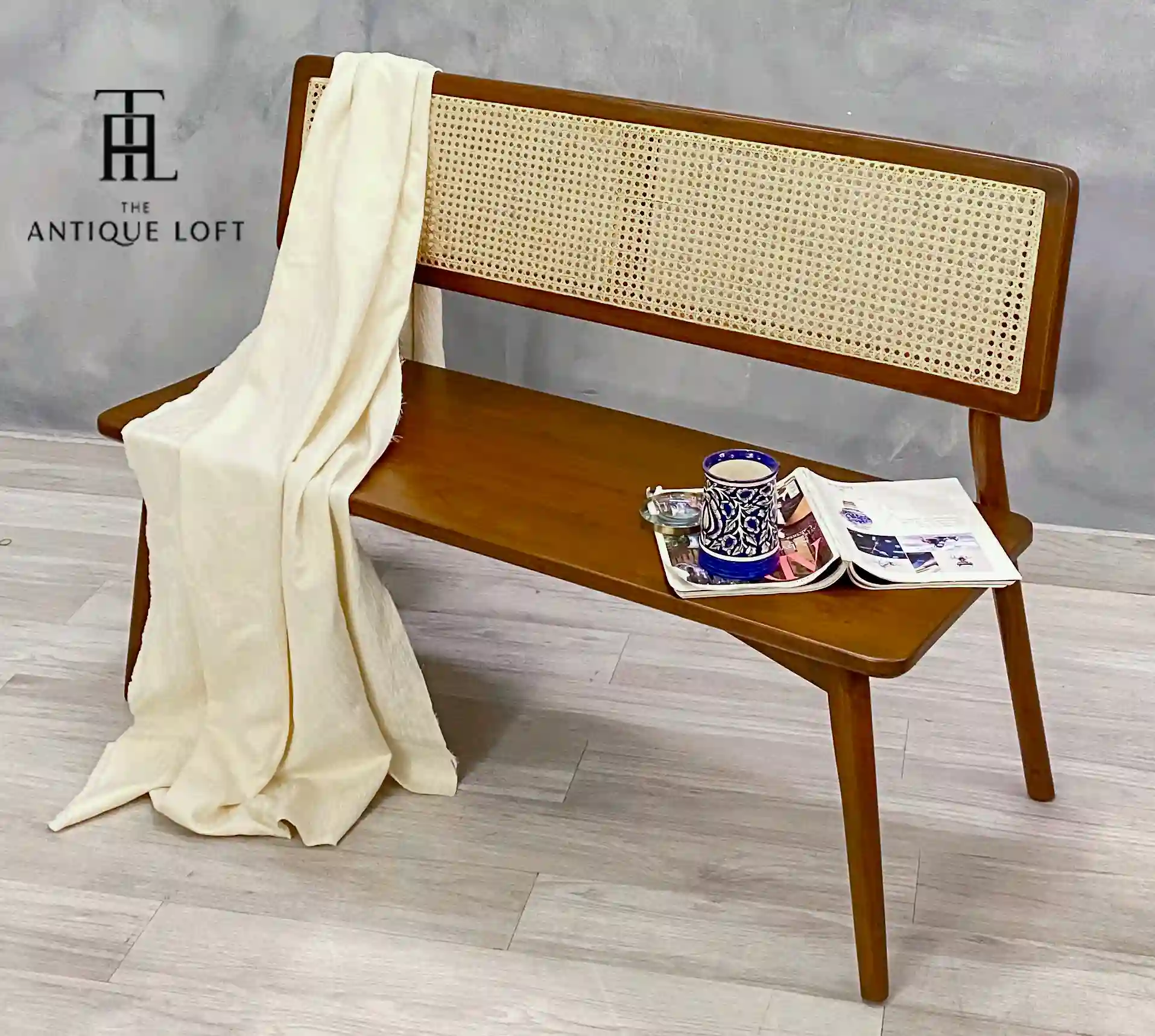 63 Nordic Cane bench